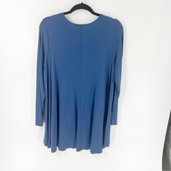 ✅ Eileen Fisher SCOOP Neck BLUE Long Sleeve TUNIC SIZE MEDIUM - Picture 5 of 5
